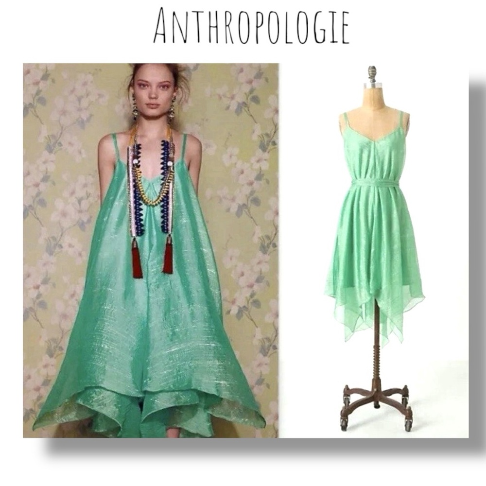 Anthropologie HD in Paris Glimmered Piperita Trapeze Party Dress size 10 NWOT